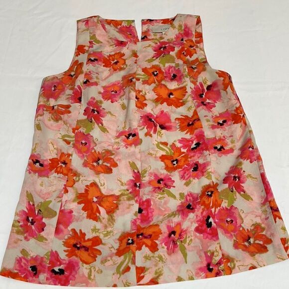 LOFT Floral Tank Blouse Size S - Picture 4 of 10